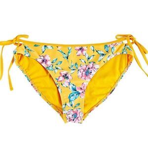 Daisy Fuentes Floral Tie Key Hole Bikini Bottom